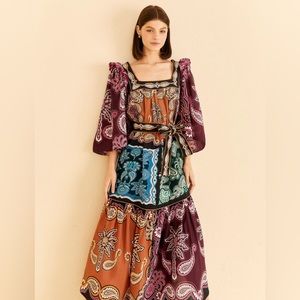 Farm Rio Multicolor Sweet Mermaids Midi Dress